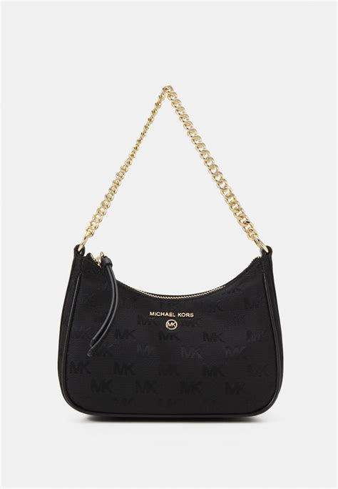 michael kors handtasche jet schwarz mit kette|Umhängetasche Jet Set Large aus Logostoff mit Kette.